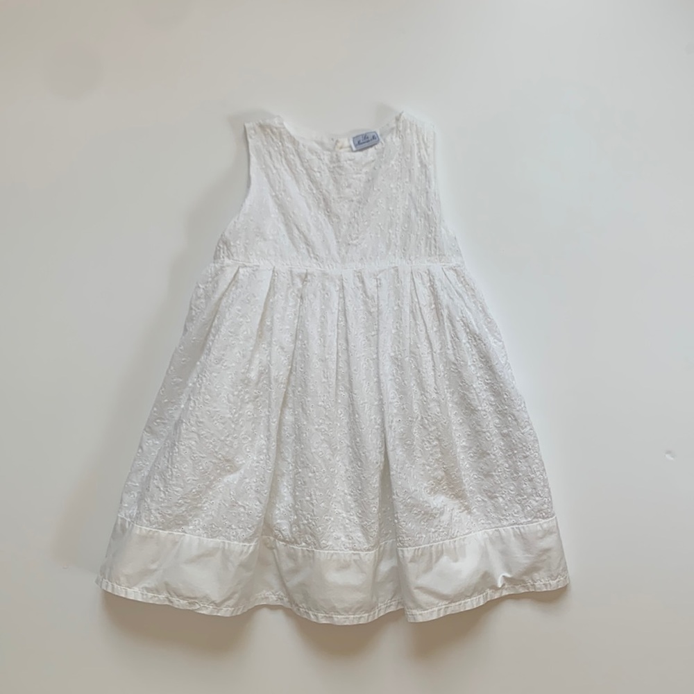 Le Nouveau Né White Eyelet Dress 4Y